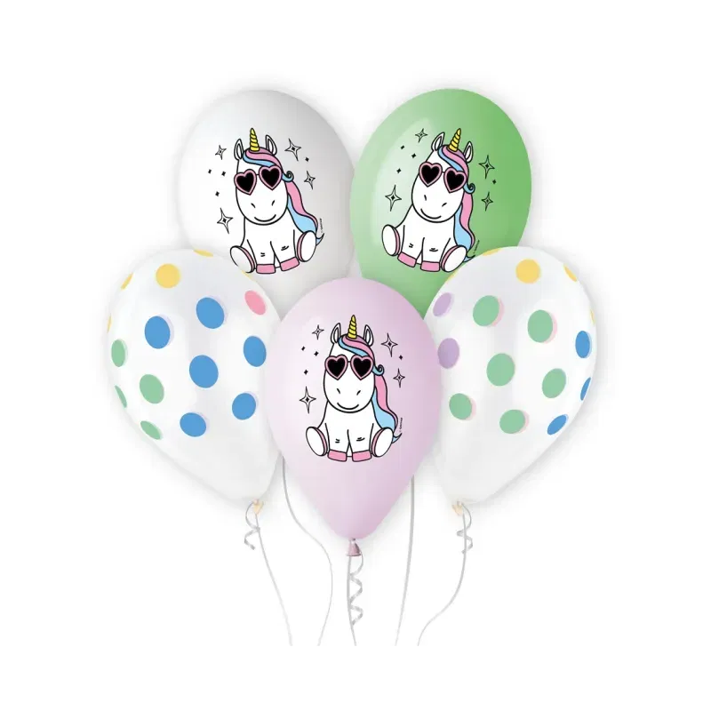 Balony Premium Hel Wesoły Jednorożec, 13 cali/ 5