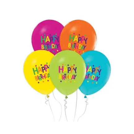 Balony Happy Birthday (gwiazdki), 12 cali 5 szt. Balony Happy Birthday (gwiazdki), 12 cali 5 szt.