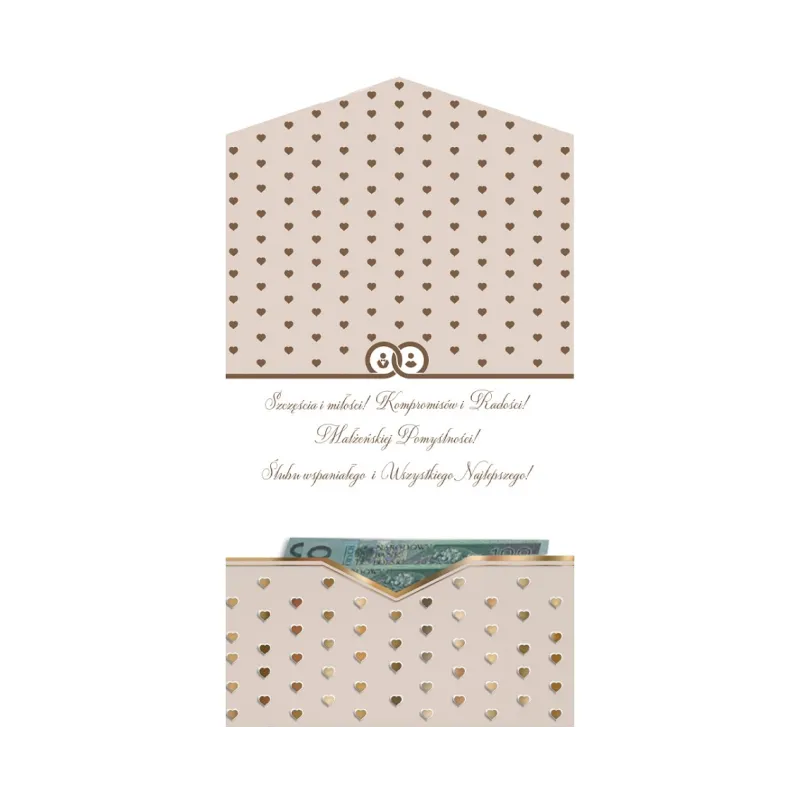 Kartka okolicznościowa KW ŚLUB OBRĄCZKI, Z okacji ślubu