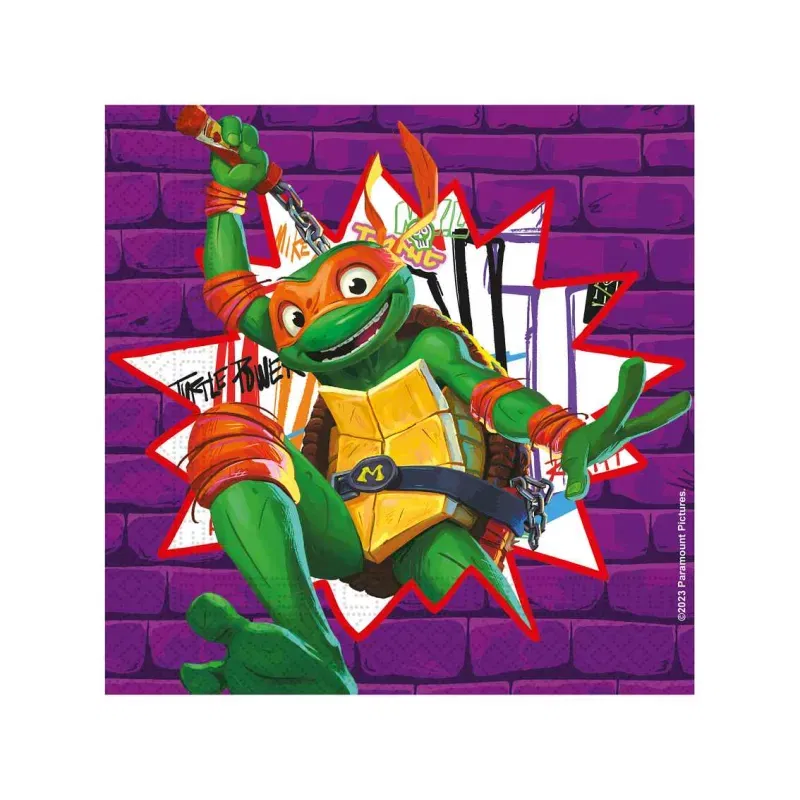 Serwetki papierowe Teenage Mutant Ninja Turtle Nickelodeon, 33x33 cm, 20 szt.