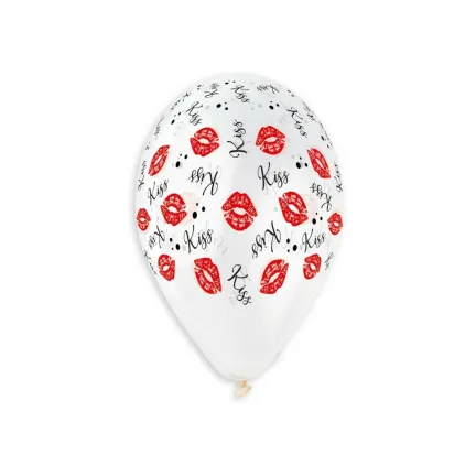 Balony Premium Kiss Kiss, 13 cali 5 szt.