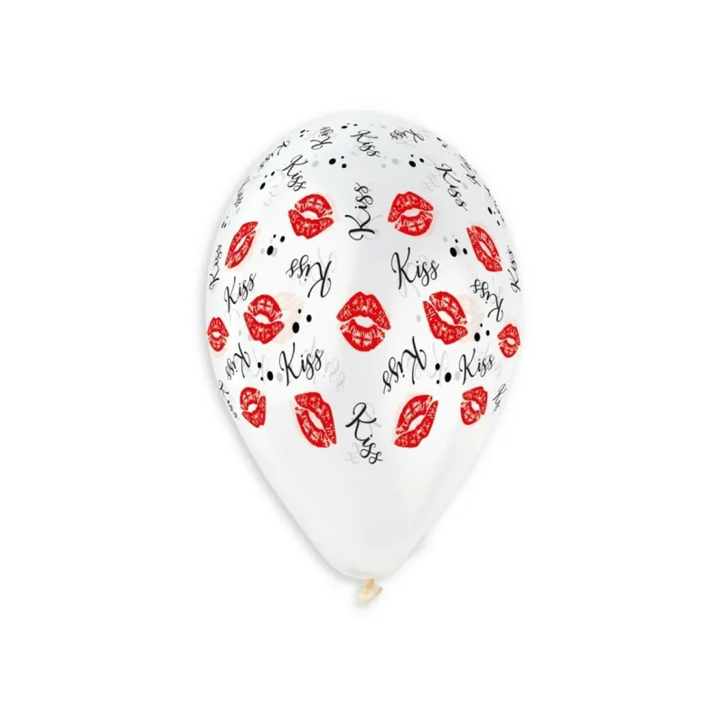 Balony Premium Kiss Kiss, 13 cali 5 szt.