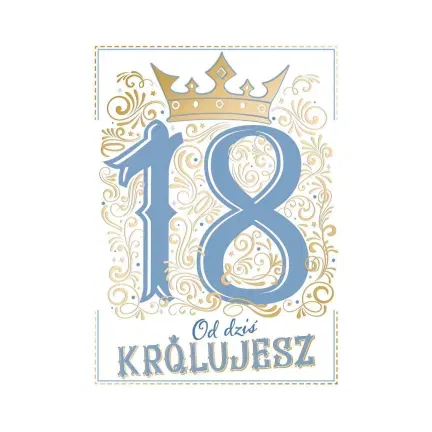 Kartka urodzinowa z kopertą 18 urodziny Kartka urodzinowa z kopertą 18 urodziny