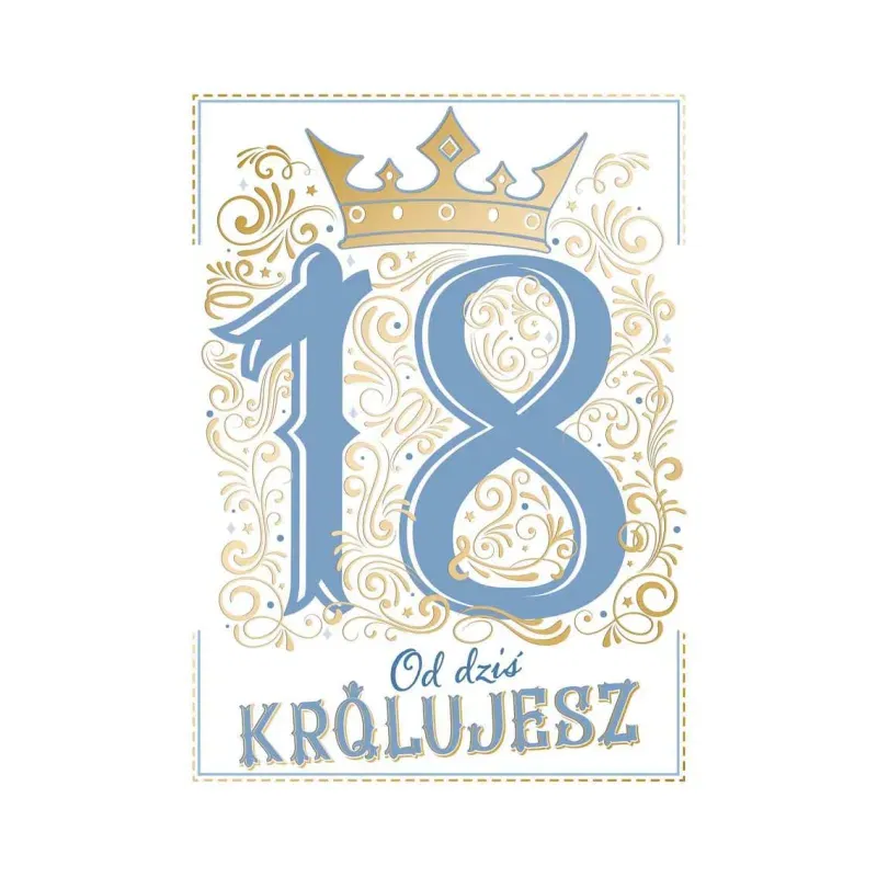 Kartka urodzinowa z kopertą 18 urodziny Kartka urodzinowa z kopertą 18 urodziny