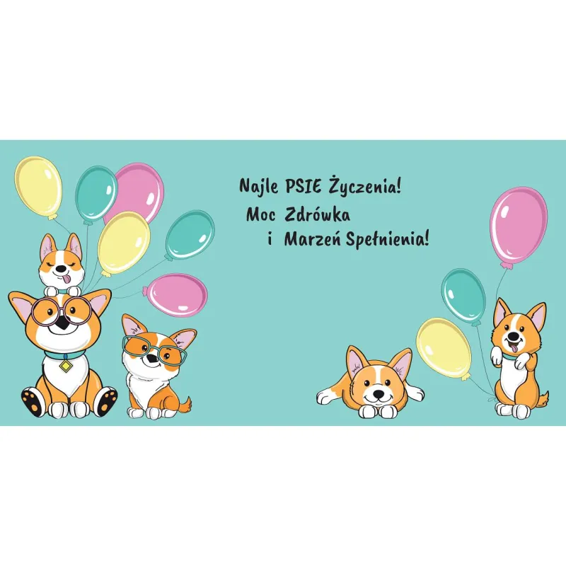 Kartka urodzinowa z kopertą CUTE PIESKI, Najlepsiego 1 szt. Kartka urodzinowa z kopertą CUTE PIESKI, Najlepsiego 1 szt.