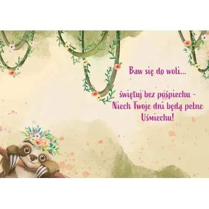 Kartka urodzinowa z kopertą, Lewniwiec Kartka urodzinowa z kopertą, Lewniwiec