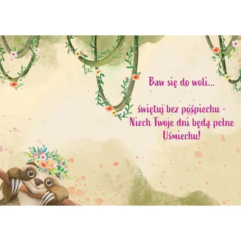 Kartka urodzinowa z kopertą, Lewniwiec Kartka urodzinowa z kopertą, Lewniwiec