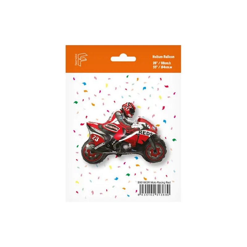 Balon foliowy Motor czerwony, 66x84cm