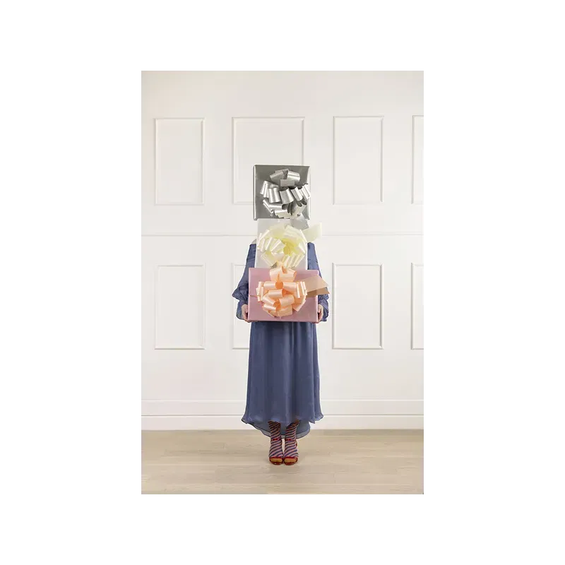 Kokarda dekoracyjna DIY, srebrny 30 cm Kokarda dekoracyjna DIY, srebrny 30 cm