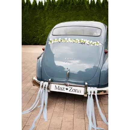 Tablica rejestracyjna Mąż & Żona, złoty, 59 x 11,5 cm Tablica rejestracyjna Mąż & Żona, złoty, 59 x 11,5 cm