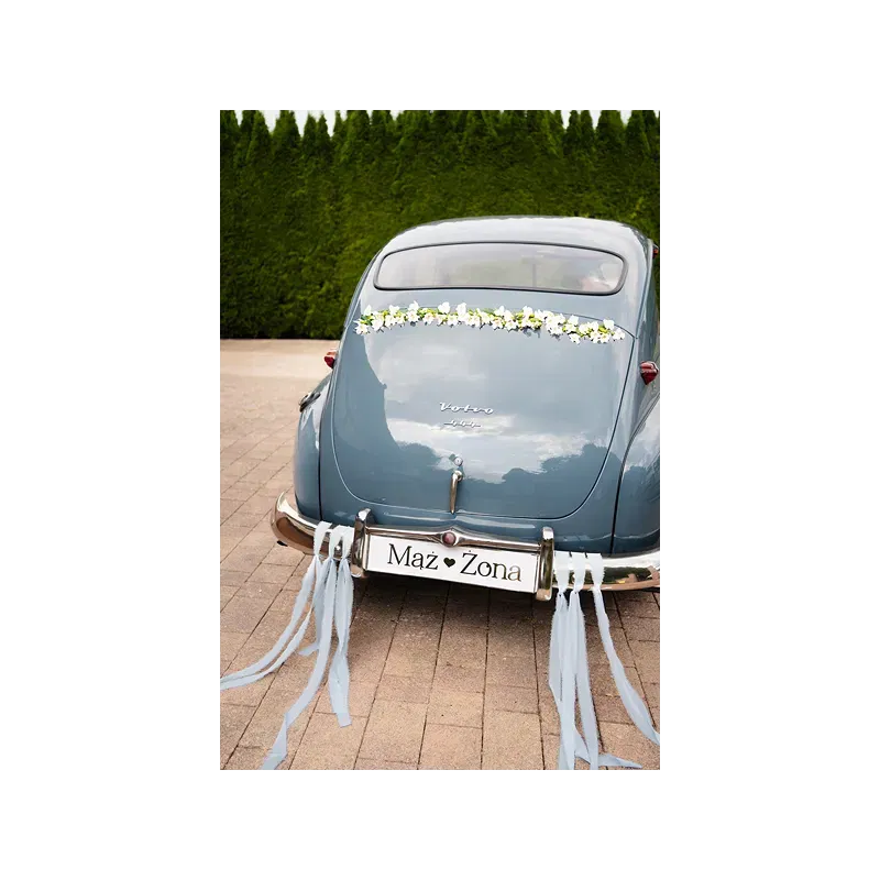 Tablica rejestracyjna Mąż & Żona, złoty, 59 x 11,5 cm Tablica rejestracyjna Mąż & Żona, złoty, 59 x 11,5 cm