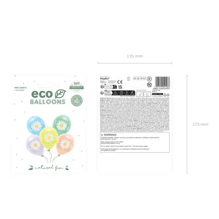 Balony Eco 30 cm, Stokrotki 5szt. Balony Eco 30 cm, Stokrotki 5szt.