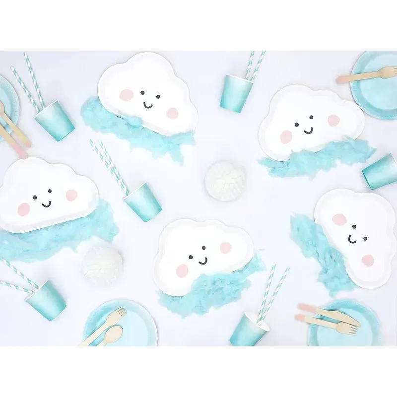 Słomki papierowe, jasnoniebieski, 19,5cm 10szt. Słomki papierowe, jasnoniebieski, 19,5cm 10szt.