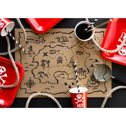 Słomki papierowe, czarny, 19,5cm 10szt.