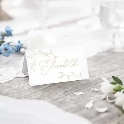 Wizytowki na stół-Gałązki, złoty/10szt. Wizytowki na stół-Gałązki, złoty/10szt.