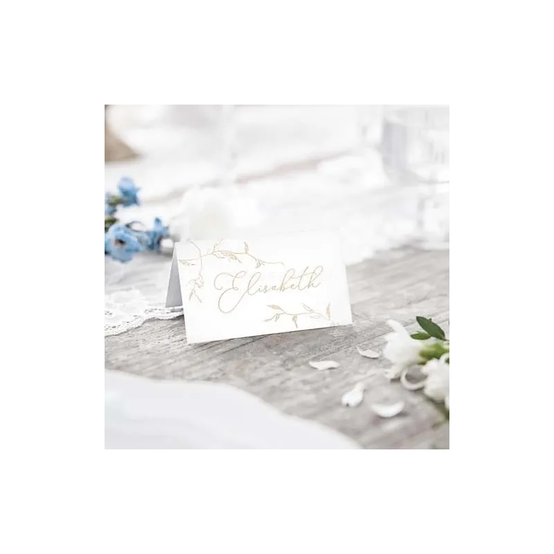 Wizytowki na stół-Gałązki, złoty/10szt. Wizytowki na stół-Gałązki, złoty/10szt.