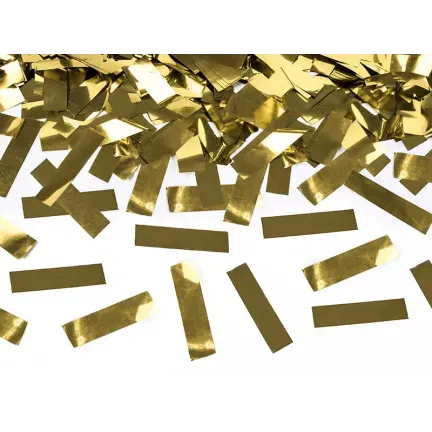 Tuba z konfetti, złoty, 80cm