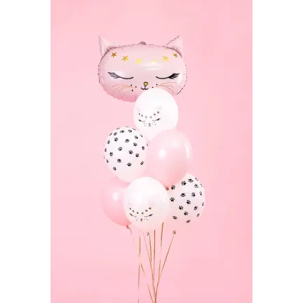 Balony 30cm, Kotek 6 szt.