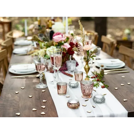 Drewniane konfetti Serca, 2x2cm 50 szt.