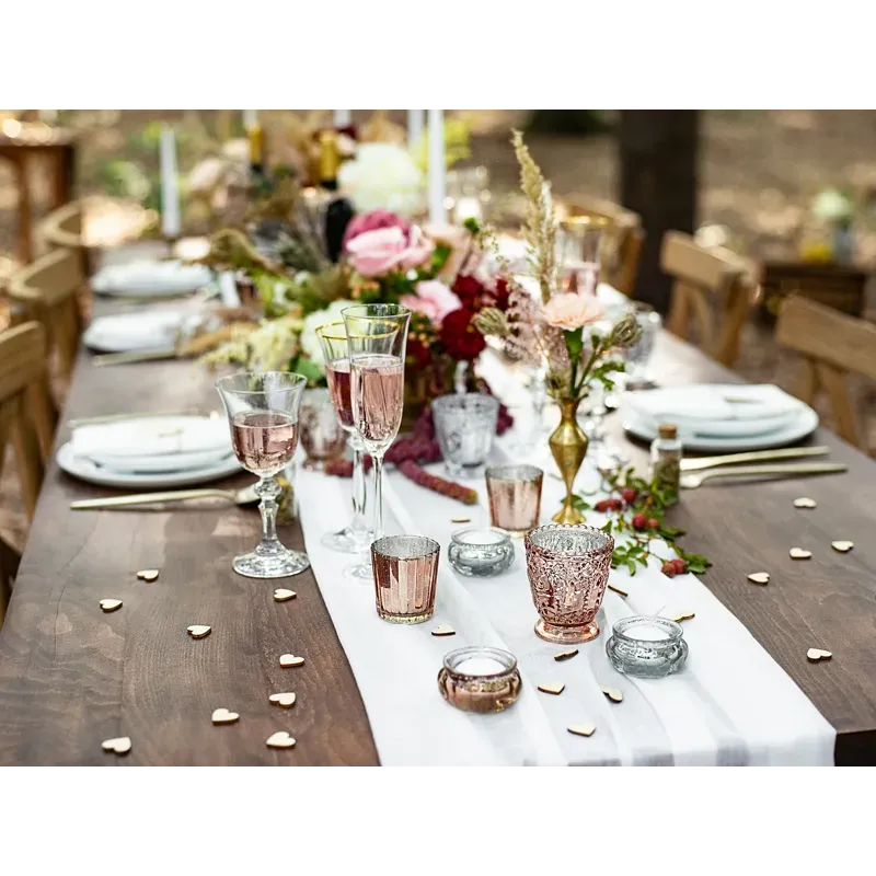 Drewniane konfetti Serca, 2x2cm 50 szt.