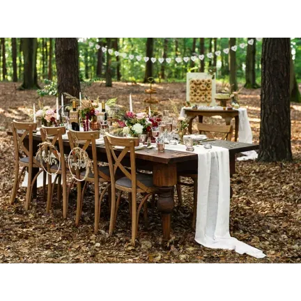 Drewniane konfetti Serca, 2x2cm 50 szt.