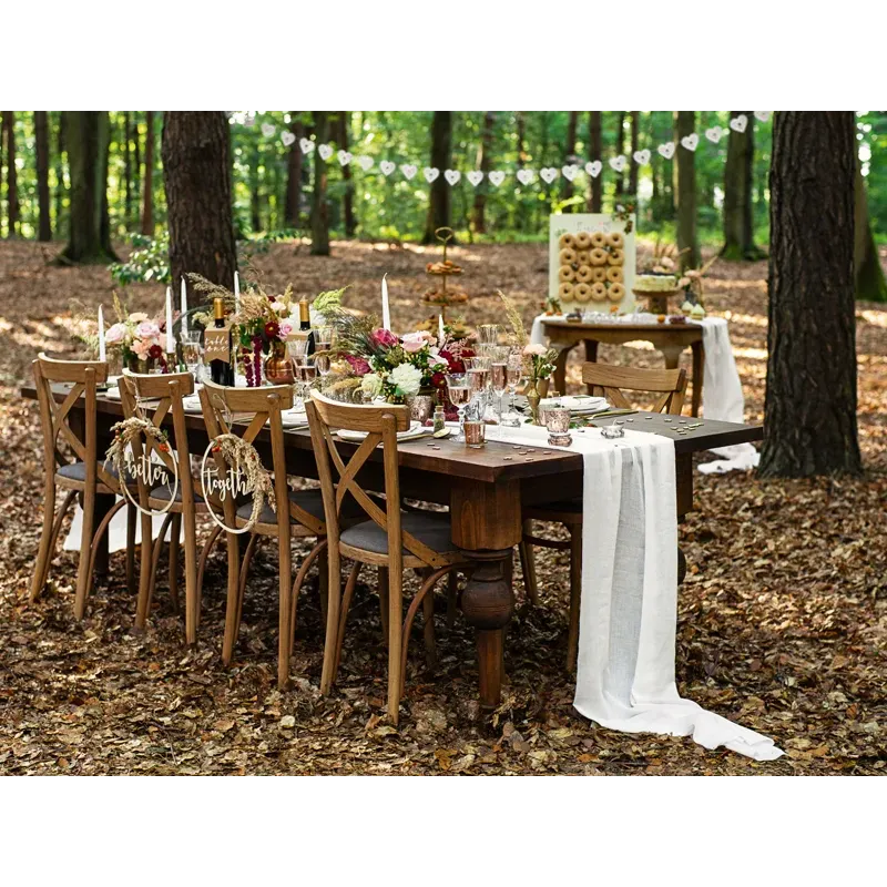 Drewniane konfetti Serca, 2x2cm 50 szt.