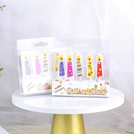 Świeczki dekoracja na TORT kolorowy nadruk 5 szt Świeczki dekoracja na TORT kolorowy nadruk 5 szt