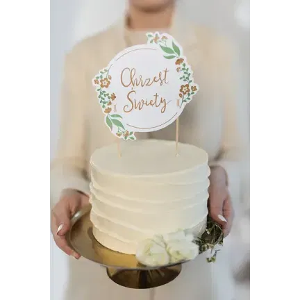 Topper na tort ''Chrzest Święty'',15x20 cm