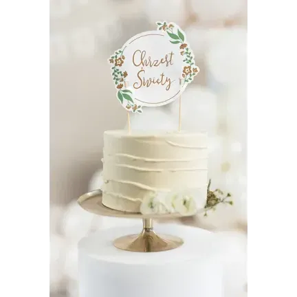 Topper na tort ''Chrzest Święty'',15x20 cm