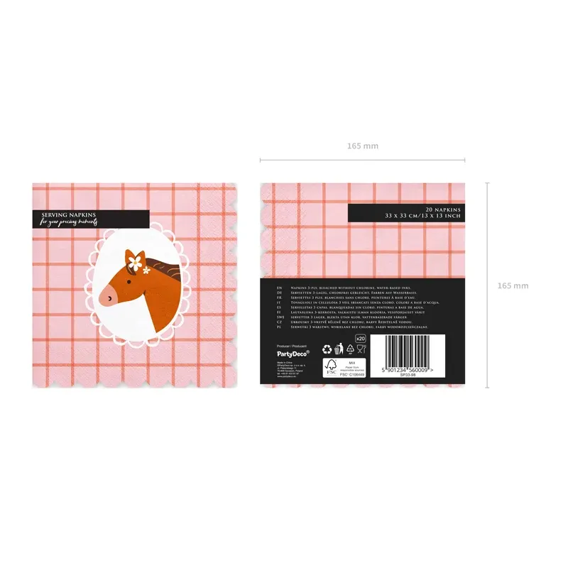 Serwetki Koń, 33x33 12 szt.