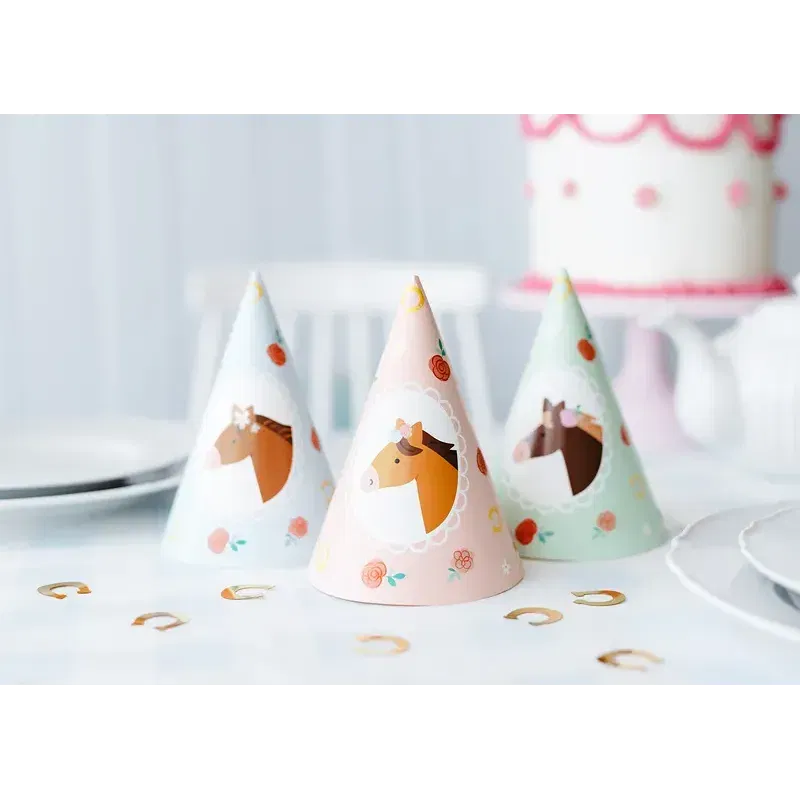 Czapeczki Konie, 16 cm 6 szt. Czapeczki Konie, 16 cm 6 szt.