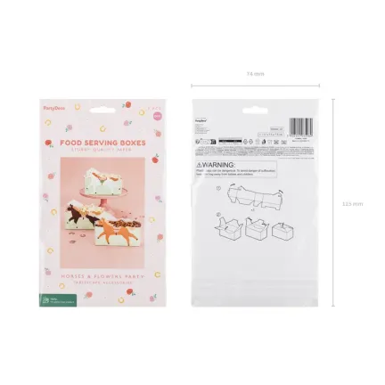 Pudełka na przekąski Konie 3 szt.