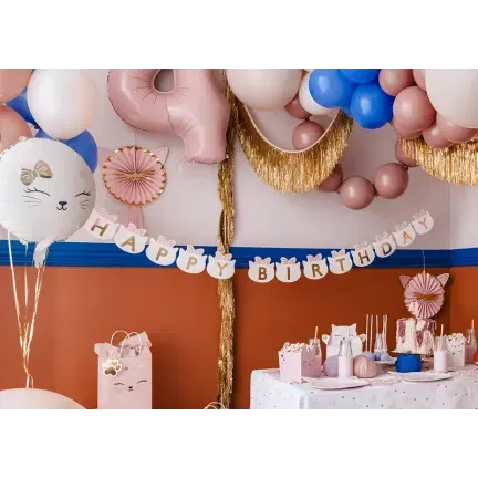 Banner Happy Birthday Kotki, 2.8 m