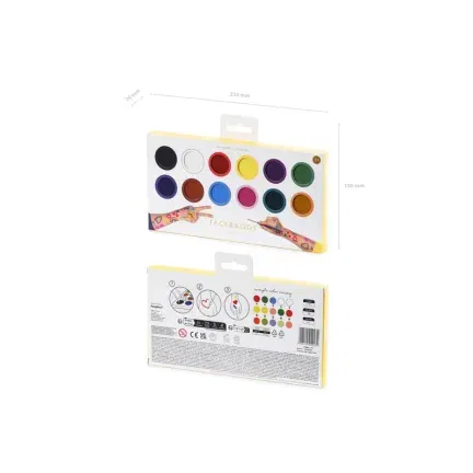 Farbki do malowania twarzy, 12 kolorów