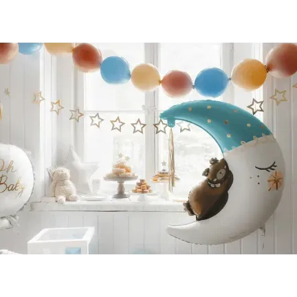 Balon foliowy Miś na księżycu, 80x98 cm