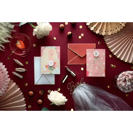 Kartka z pinem Bride Team, 10.5x15cm