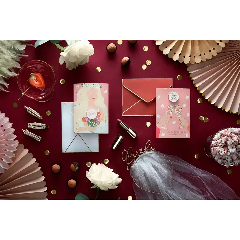 Kartka z pinem Bride Team, 10.5x15cm