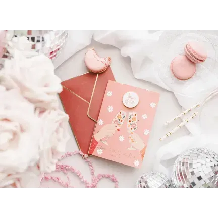 Kartka z pinem Bride Team, 10.5x15cm