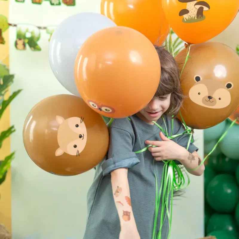 Balony Leśni przyjaciele 12cali 8szt.  Balony Leśni przyjaciele 12cali 8szt.