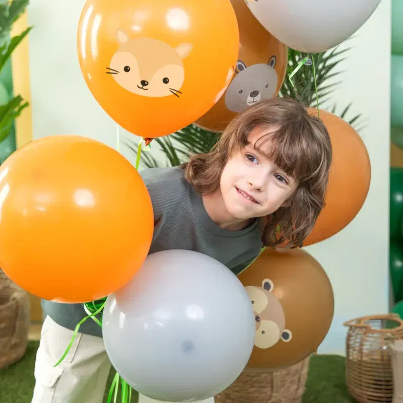 Balony Leśni przyjaciele 12cali 8szt.  Balony Leśni przyjaciele 12cali 8szt.