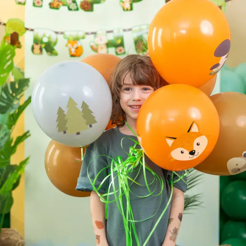 Balony Leśni przyjaciele 12cali 8szt.  Balony Leśni przyjaciele 12cali 8szt.