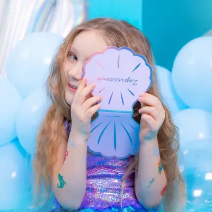 Zaproszenie Ocean różowo-srebrne 6szt. Zaproszenie Ocean różowo-srebrne 6szt.