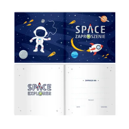 Zaproszenie Kosmos 6szt.