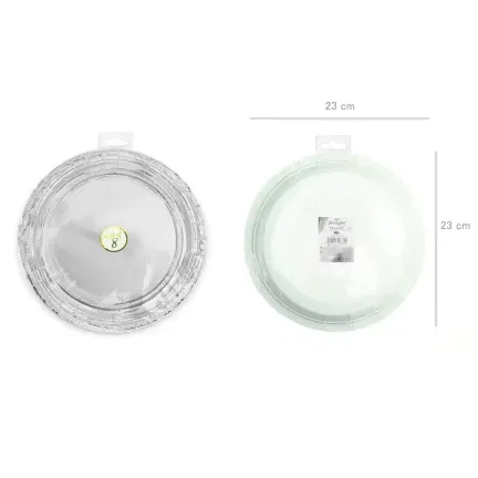 Talerzyk papierowy srebrny 9cali 6szt.