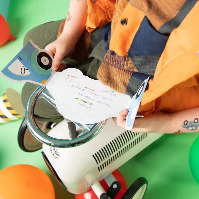 Zaproszenie na imprezę Auta 6szt. mix