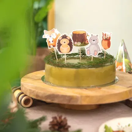 Toppery na tort Leśni przyjaciele 9szt.  Toppery na tort Leśni przyjaciele 9szt.