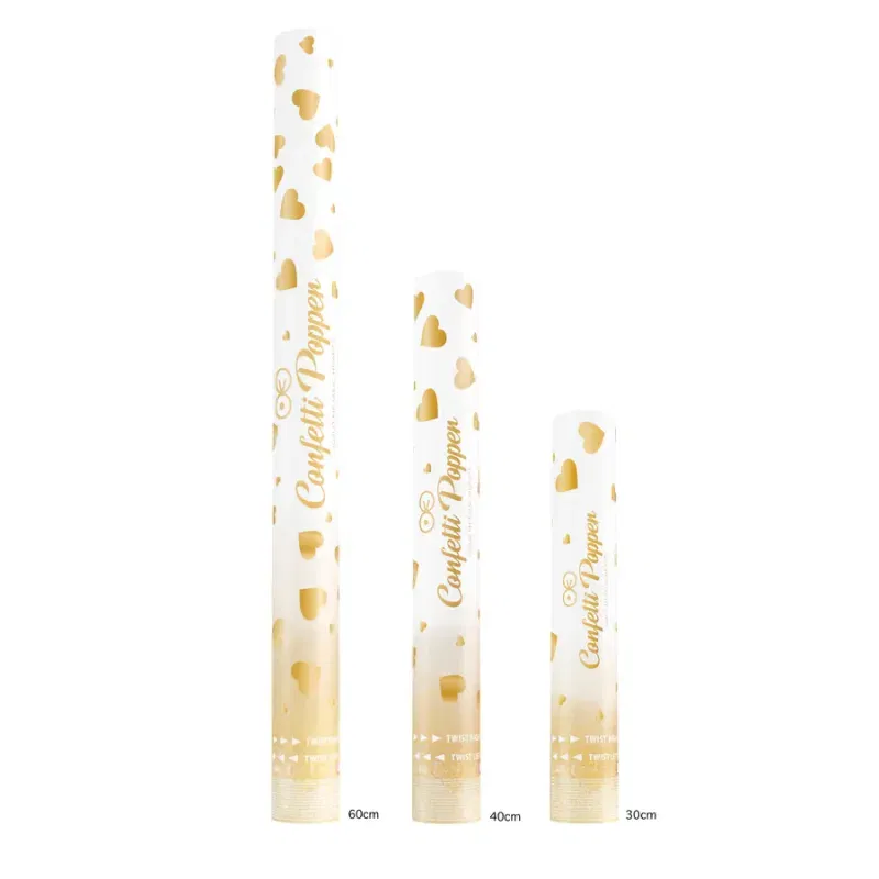 Konfetti serca metaliczne złote 30cm Konfetti serca metaliczne złote 30cm