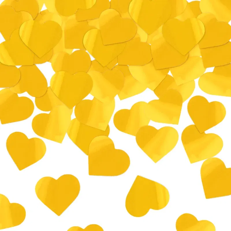Konfetti serca metaliczne złote 30cm Konfetti serca metaliczne złote 30cm