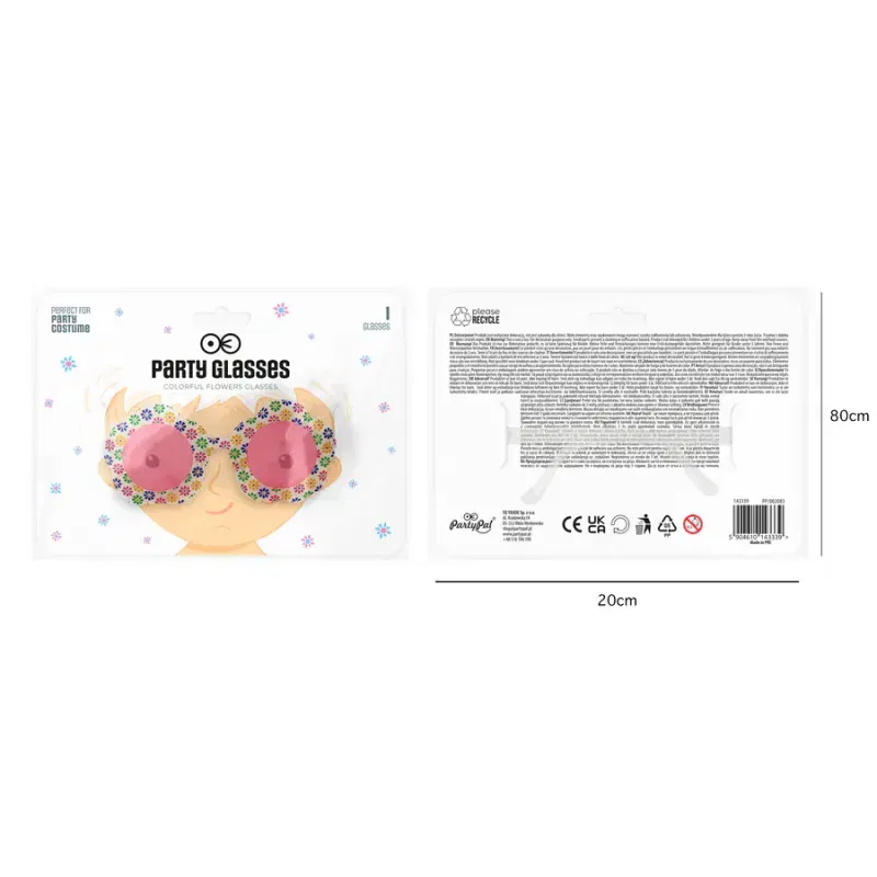 Imprezowe okulary Kwiatuszki