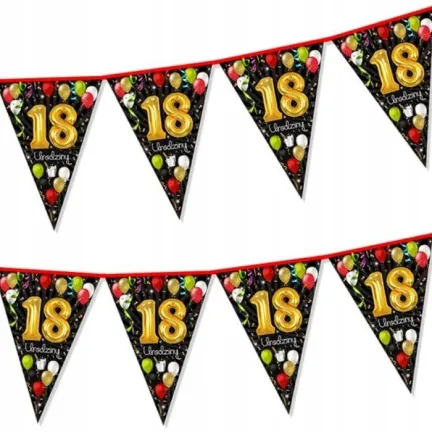 Baner flagi "18 urodziny", 2 m Baner flagi "18 urodziny", 2 m